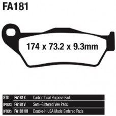 EBC Brake Pad, Carbon Dual Purpose Blend - FA181X